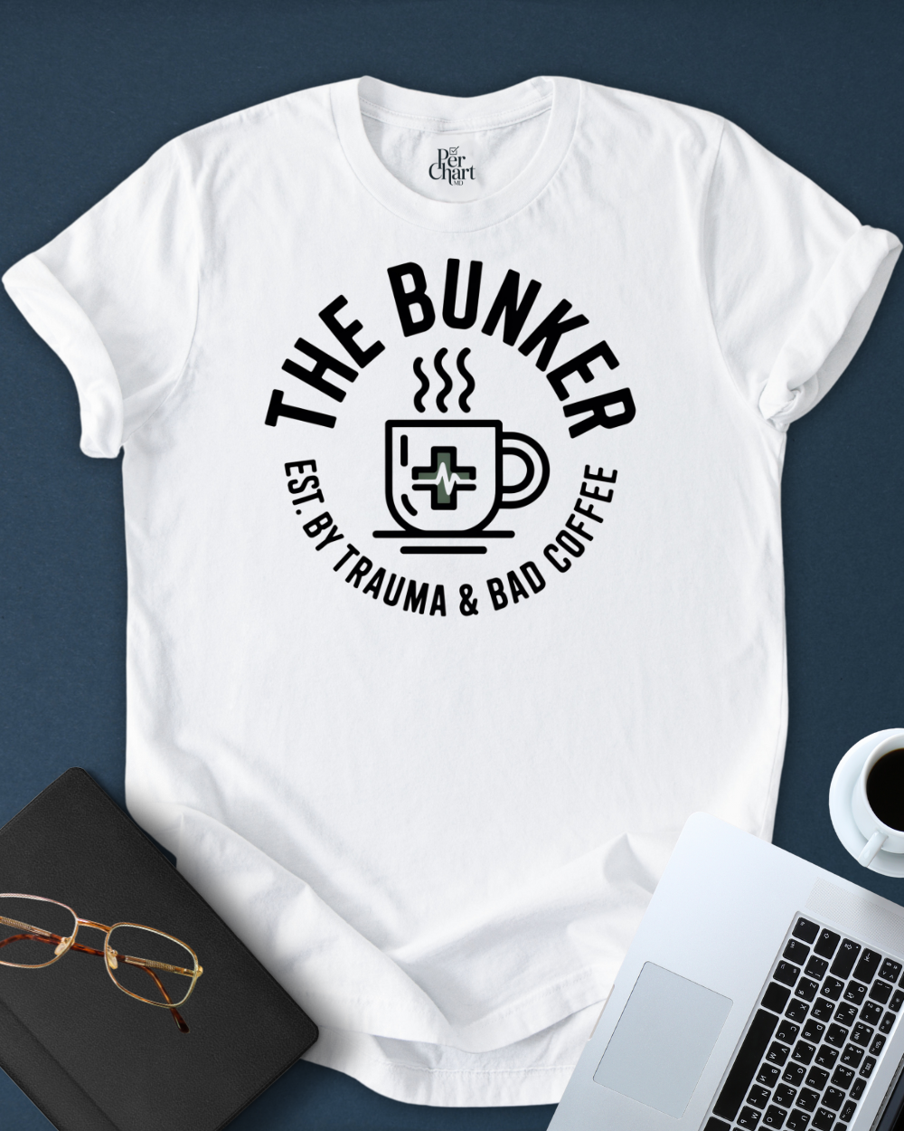 The Bunker. Est. by Trauma and Bad Coffee Tee