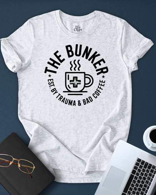 The Bunker. Est. by Trauma and Bad Coffee Tee