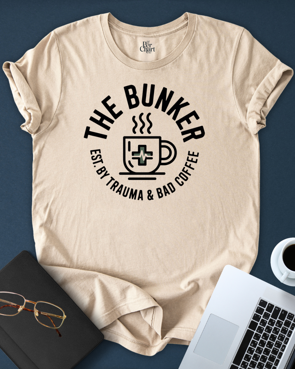 The Bunker. Est. by Trauma and Bad Coffee Tee