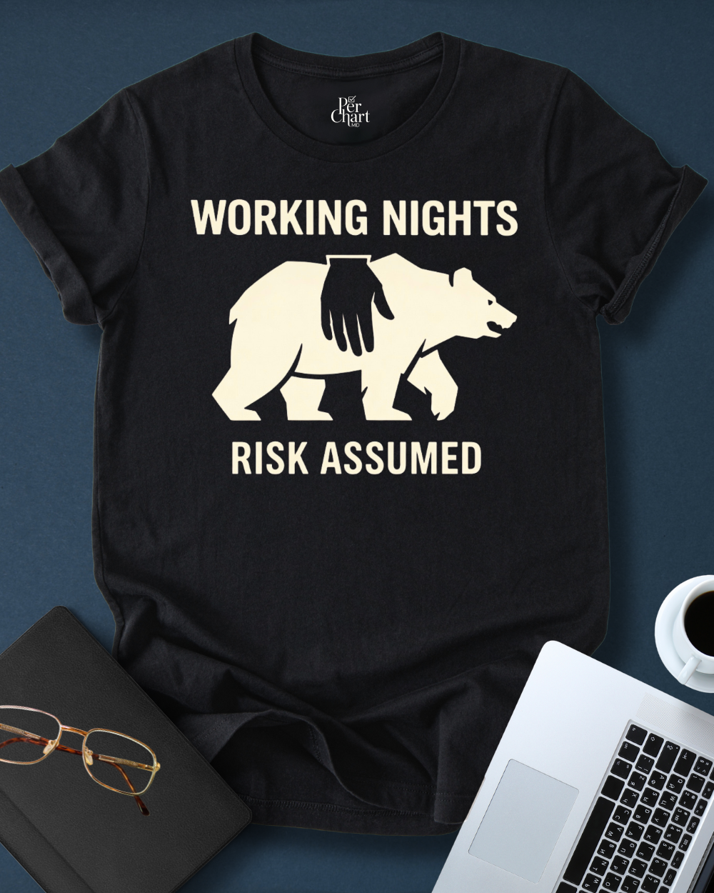Working Nights. Risk Assumed. Tee