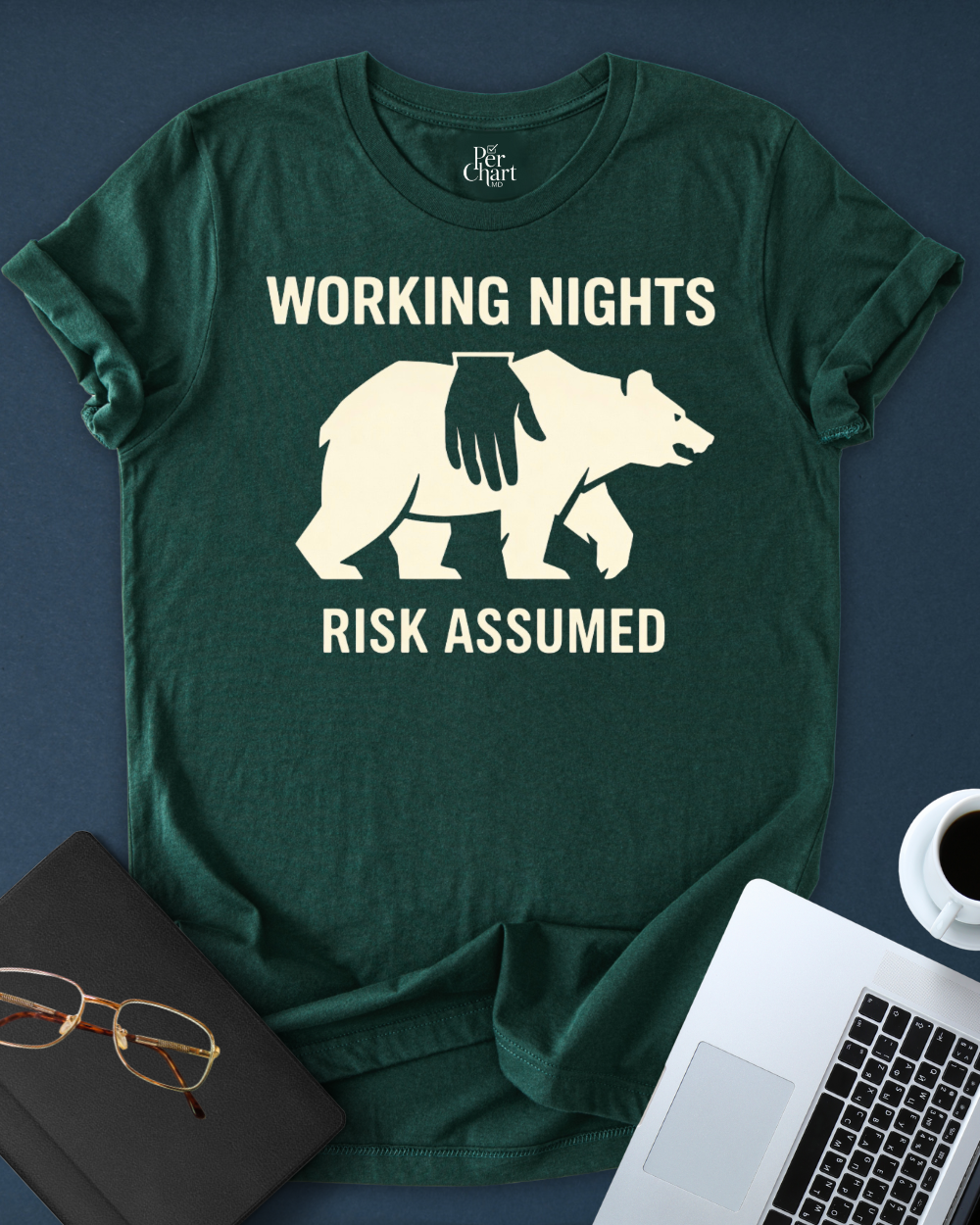 Working Nights. Risk Assumed. Tee
