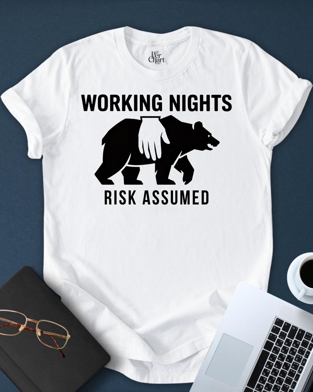 Working Nights. Risk Assumed. Tee